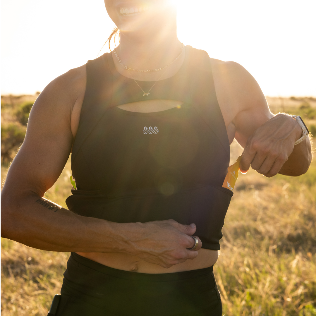 Pace Running Crop | Black