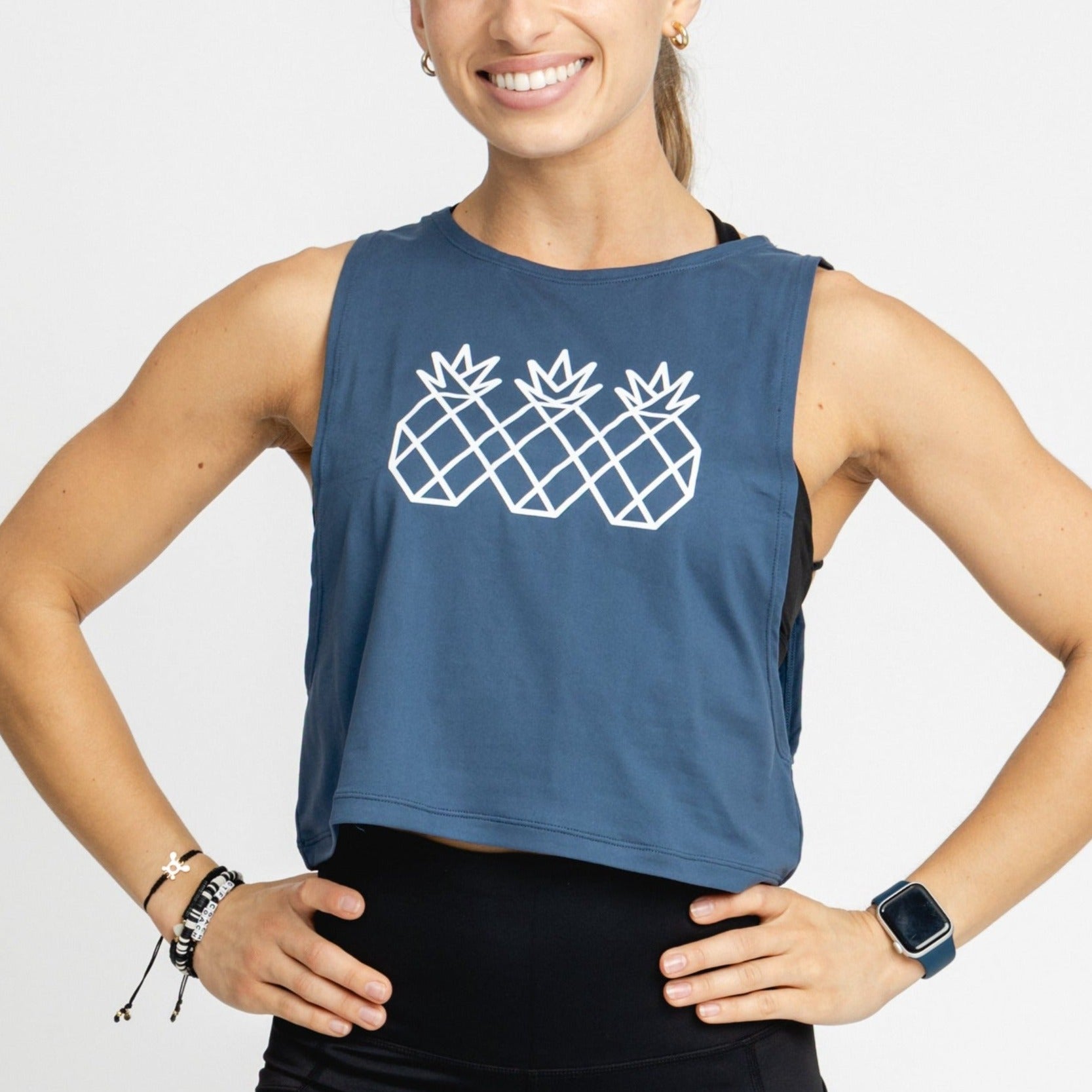 Women's Muscle Tank Crop | Cobalt