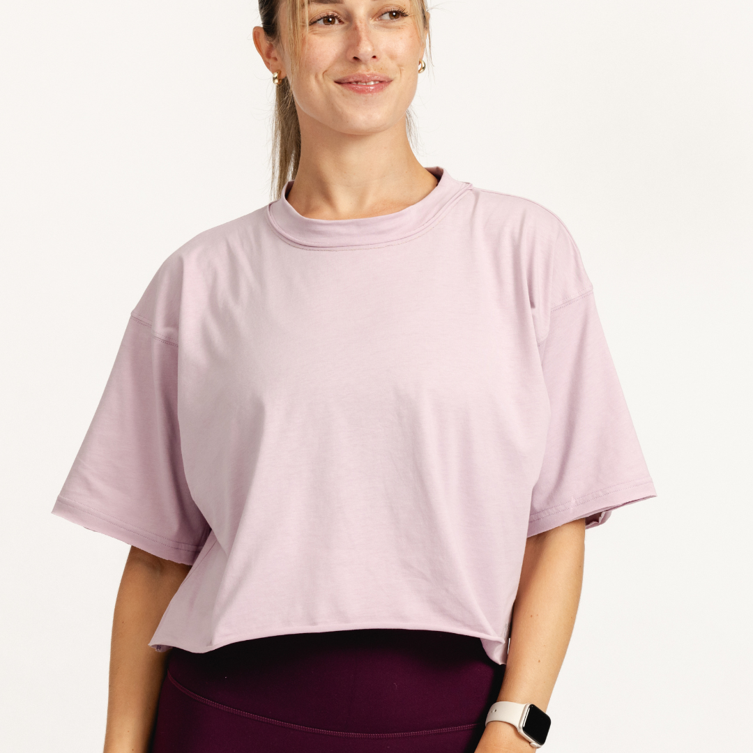 With Ease Crop Tee | Lavender