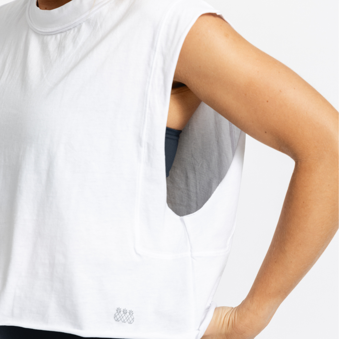 Flow Crop Tee | White