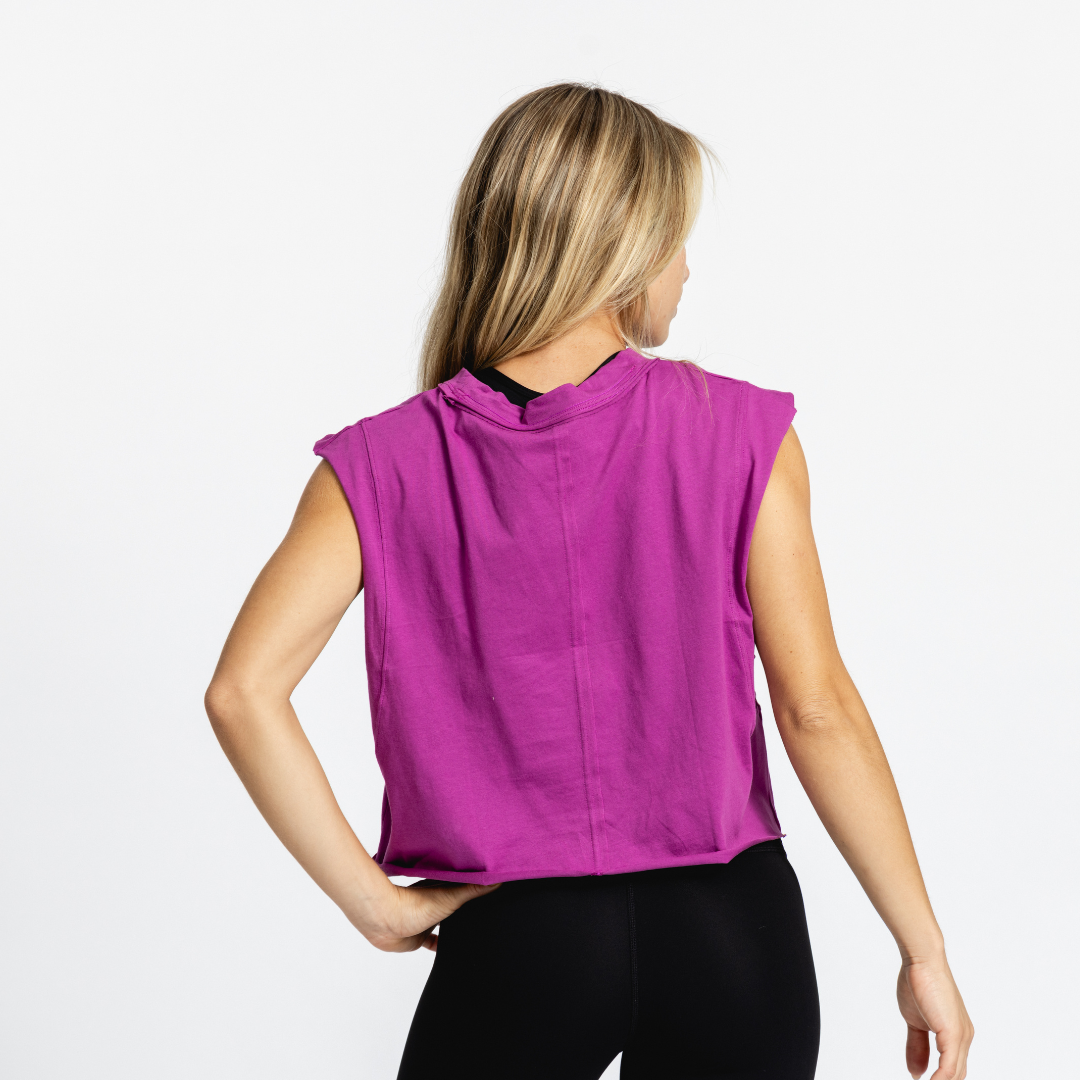 Flow Crop Tee | Magenta