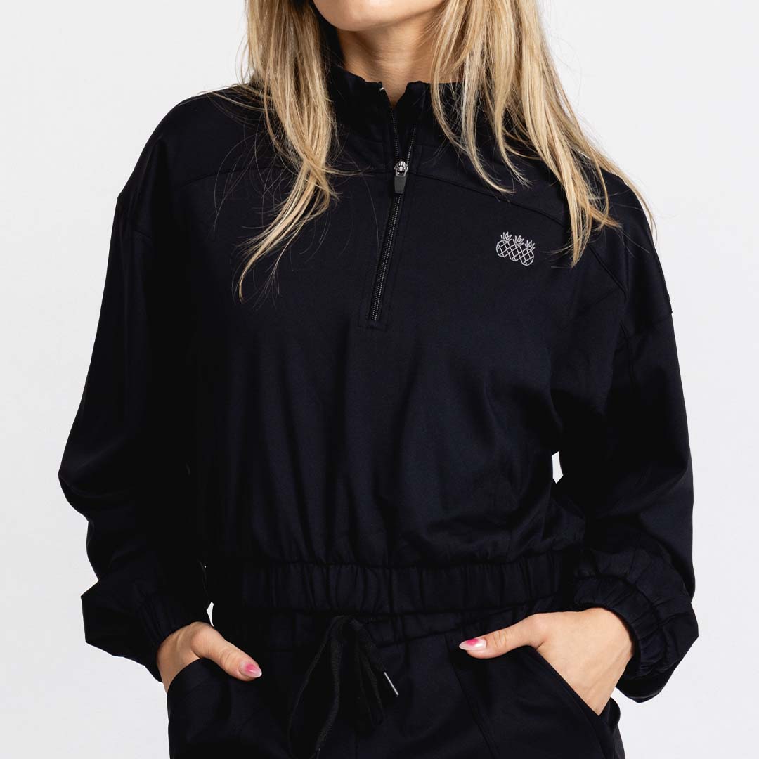 Women's Adapt Quarter-Zip Crop Jacket | Black