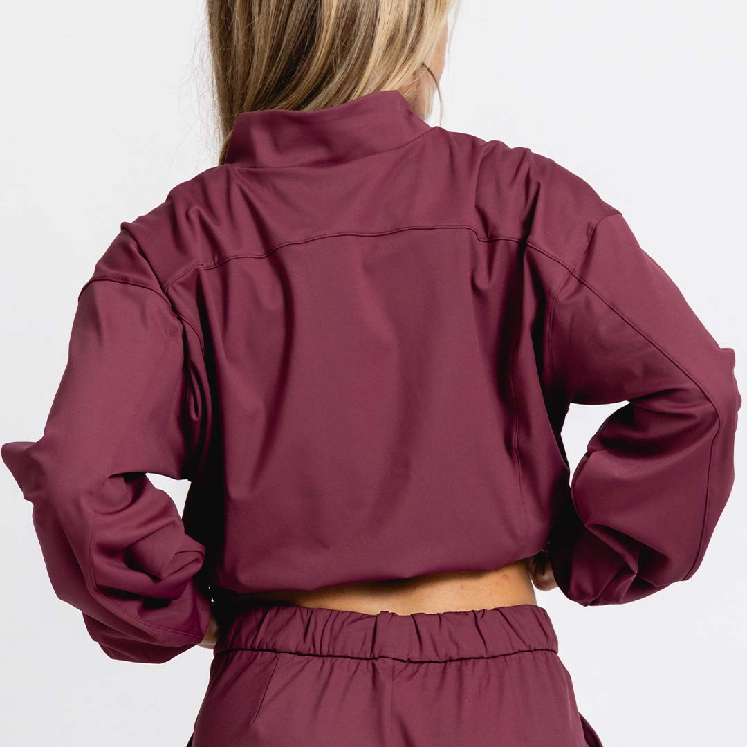 Women's Adapt Quarter-Zip Crop Jacket | Plum