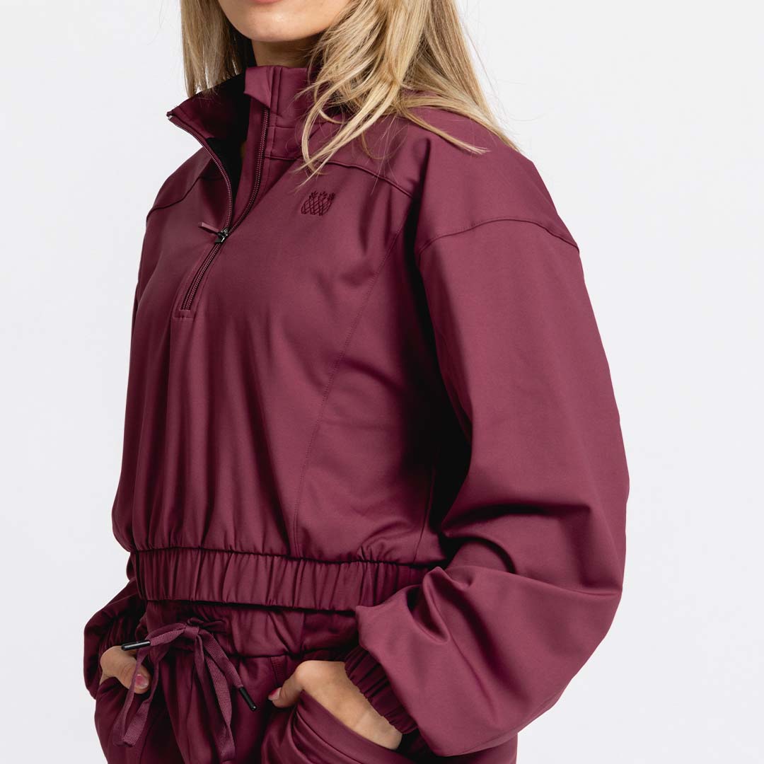 Women's Adapt Quarter-Zip Crop Jacket | Plum