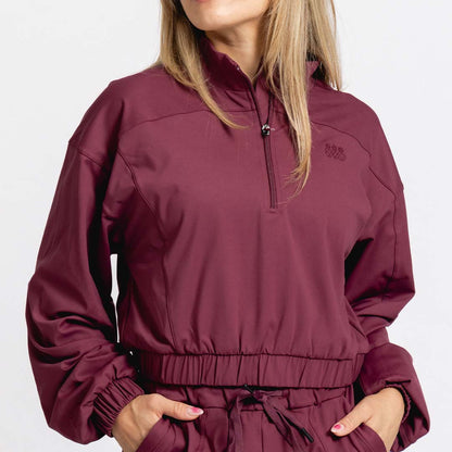 Women's Adapt Quarter-Zip Crop Jacket | Plum