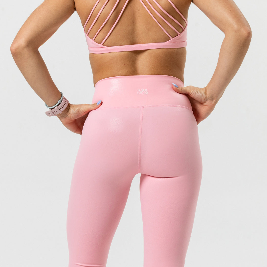 Women's Finesse Leggings |  Pink Glitter