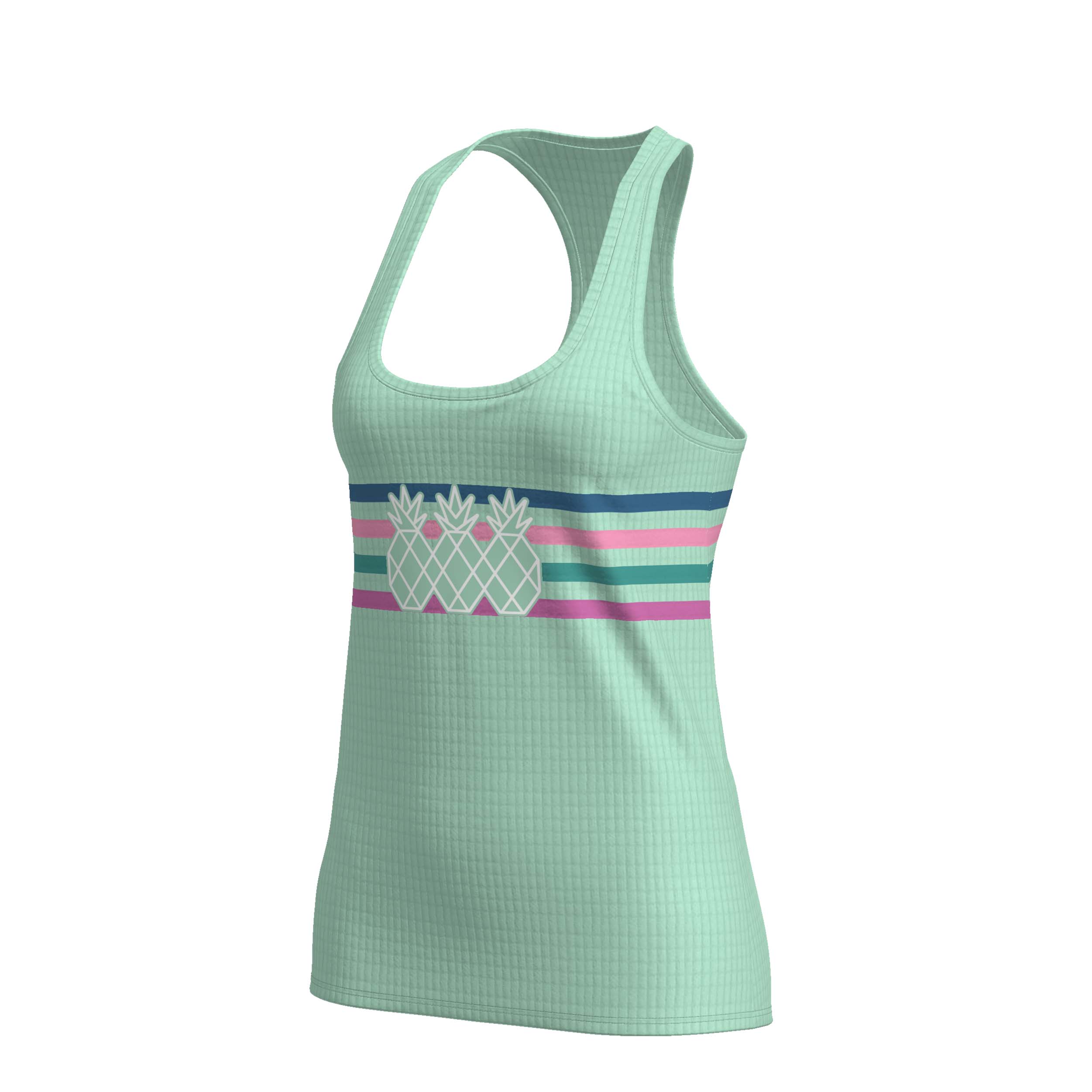 Women's Racerback Tank | Mint with Stripes