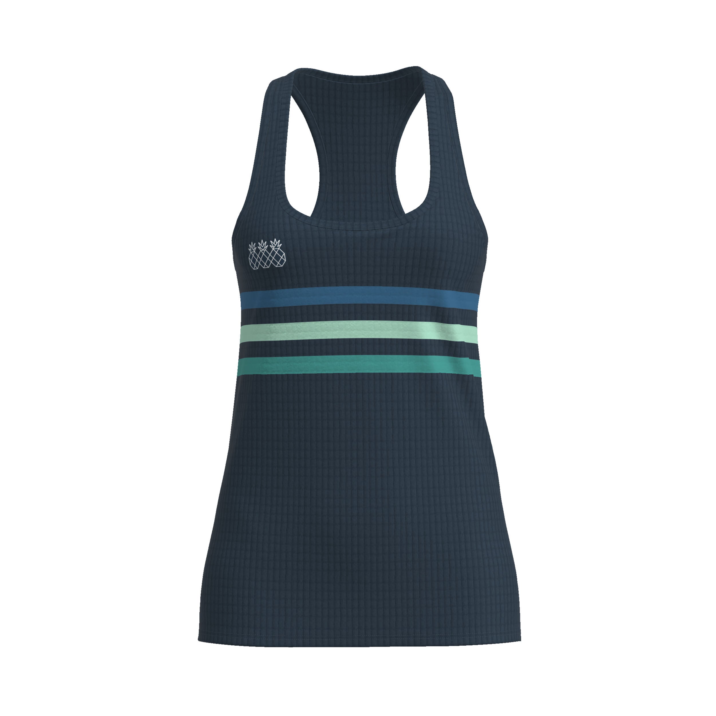 Women's Racerback Tank | Navy & Green