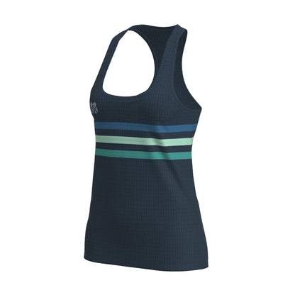 Women's Racerback Tank | Navy & Green