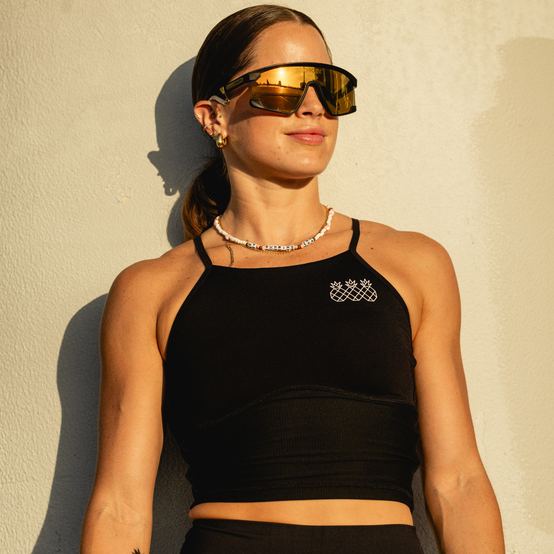 Revive Run Crop | Black