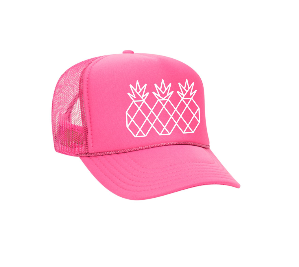 Tres Piñas Classic Trucker Hat | Neon Pink