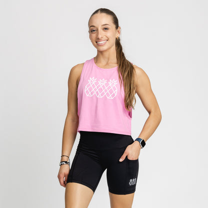 Women's Muscle Tank Crop | Pink