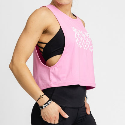 Women's Muscle Tank Crop | Pink