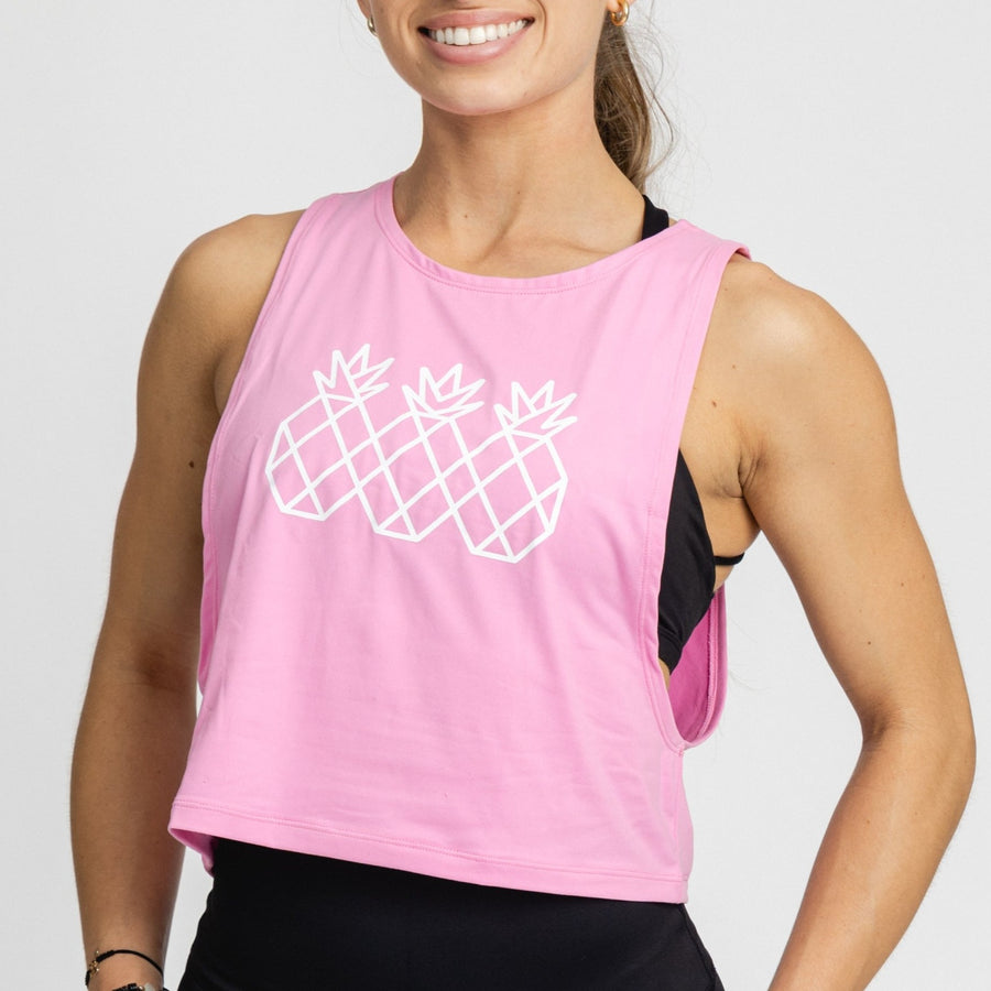 Women's Muscle Tank Crop | Pink