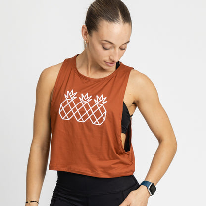 Women's Muscle Tank Crop |  Copper