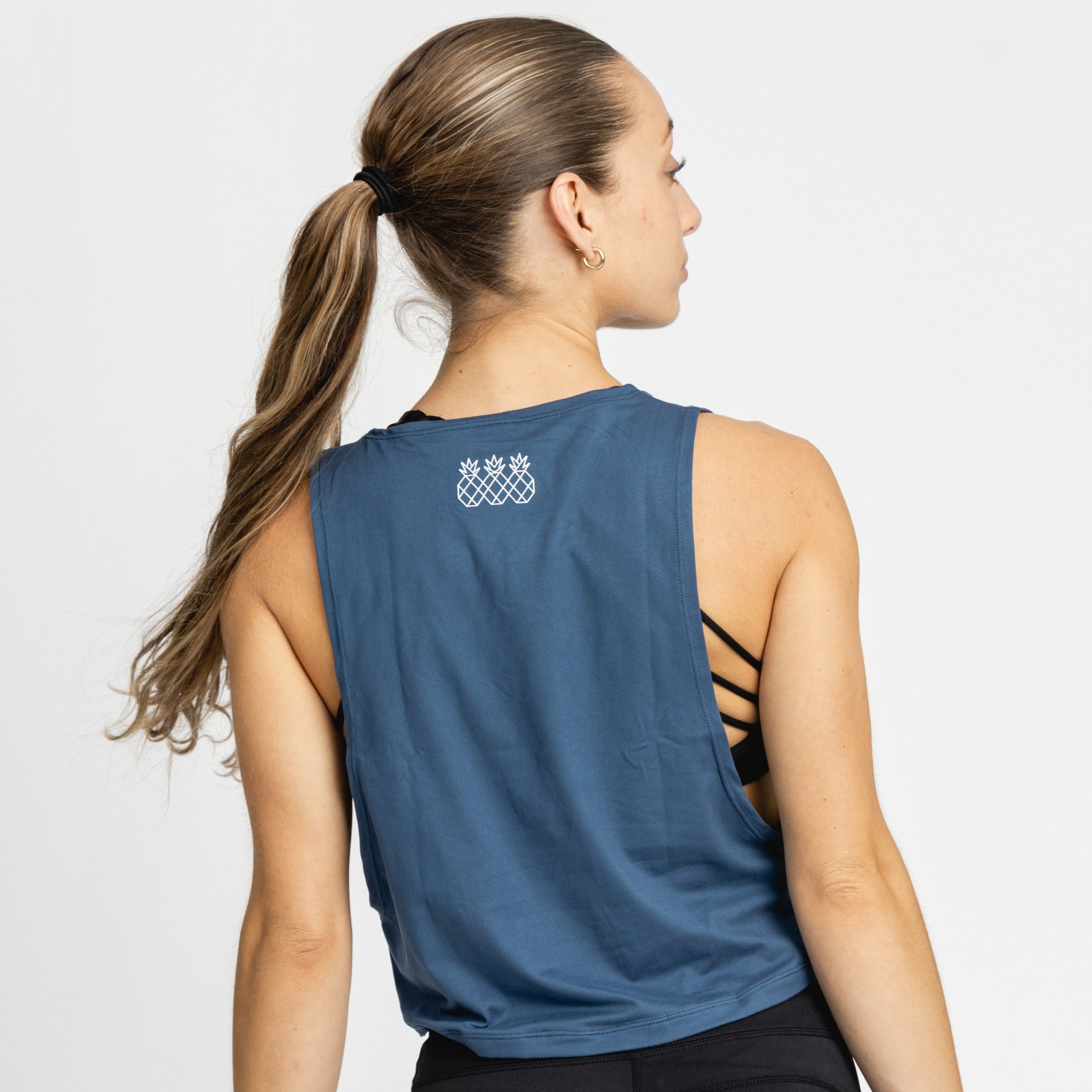 Women's Muscle Tank Crop |  Cobalt