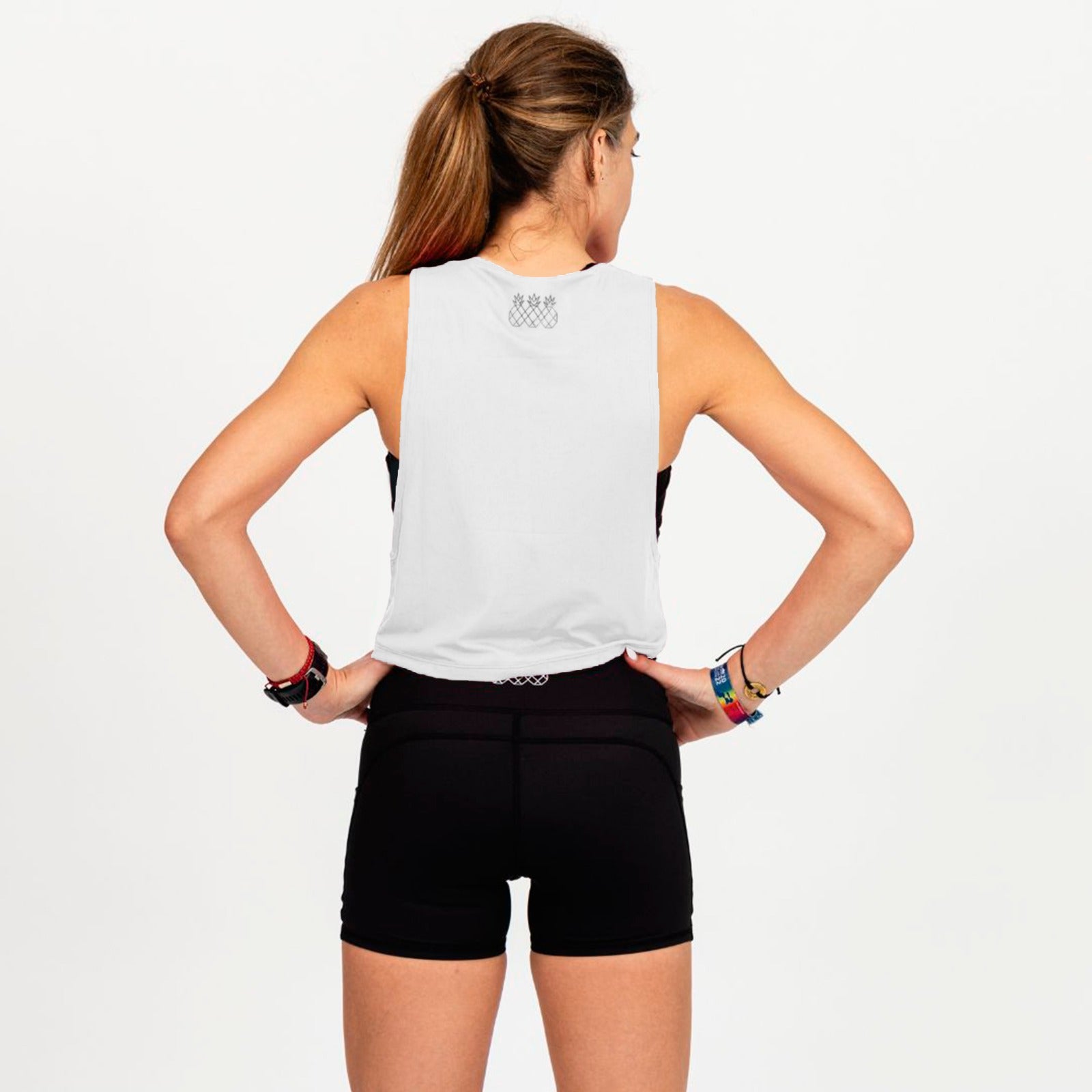 Women's Muscle Tank Crop | White & Black
