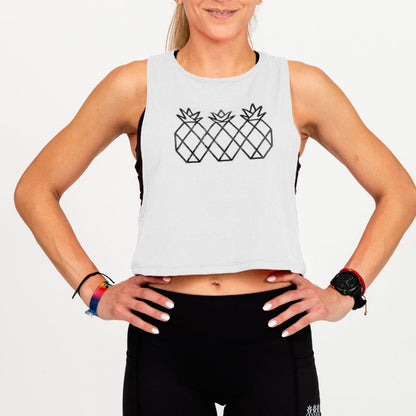 Women's Muscle Tank Crop | White & Black