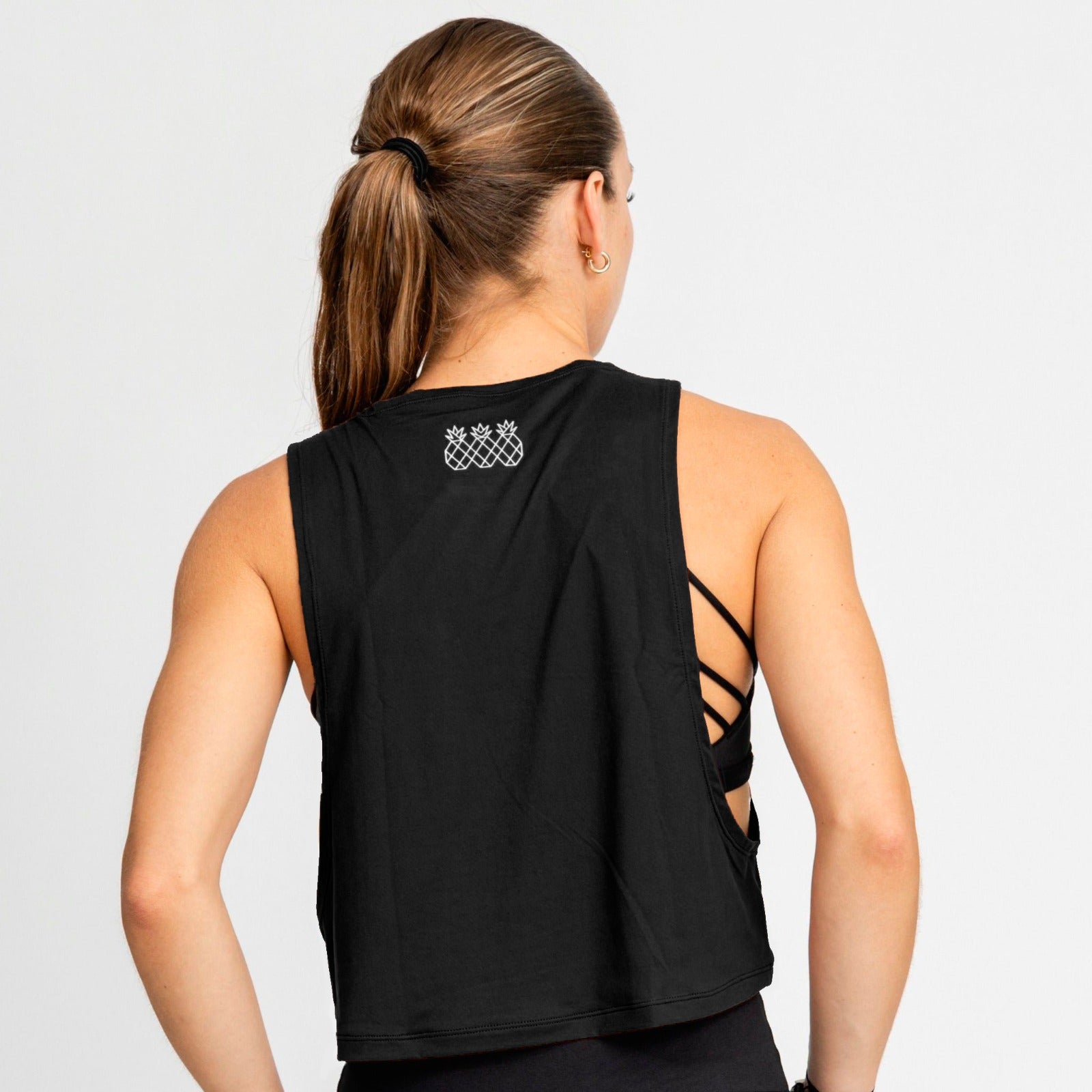 Women's Muscle Tank Crop | Black & White