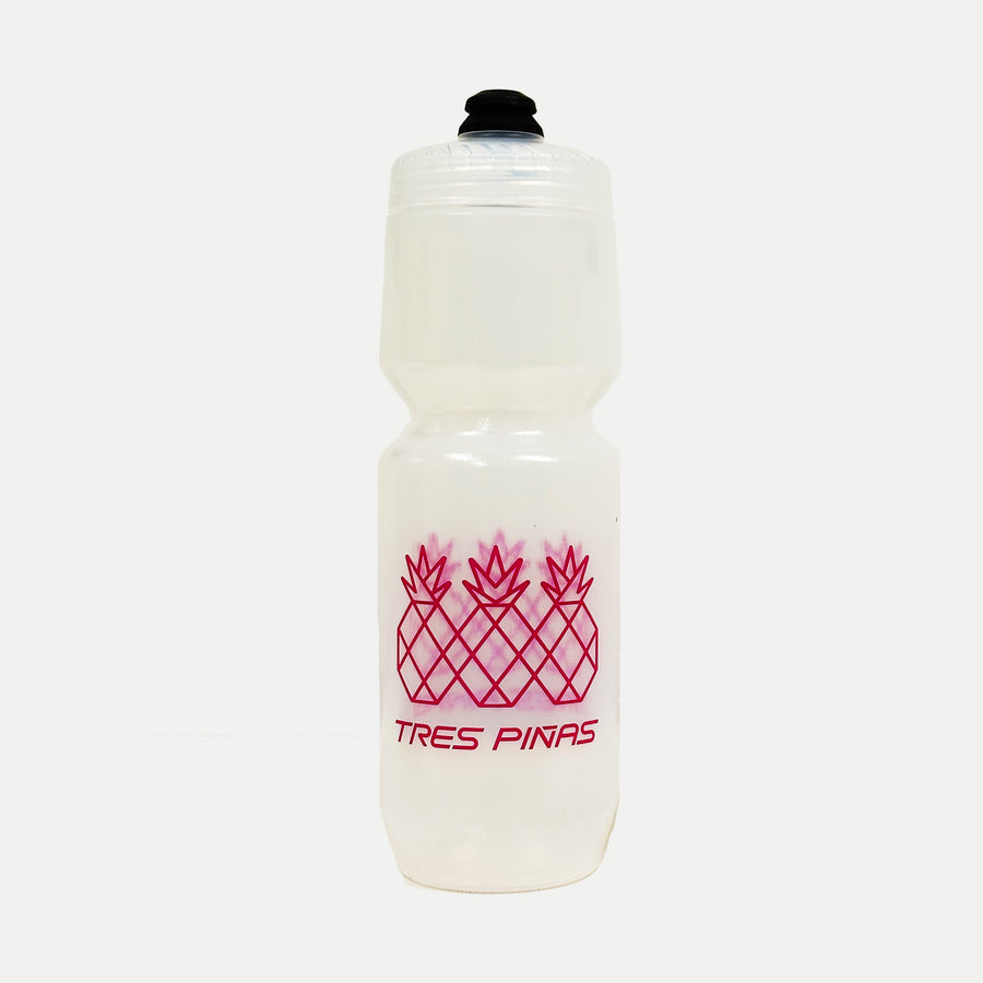 Water Bottle | Clear & Pink 24 oz