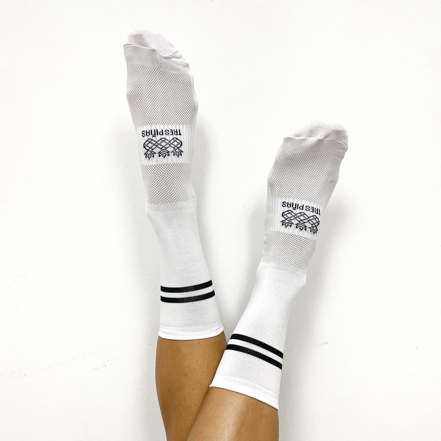 Socks | Double Stripes White