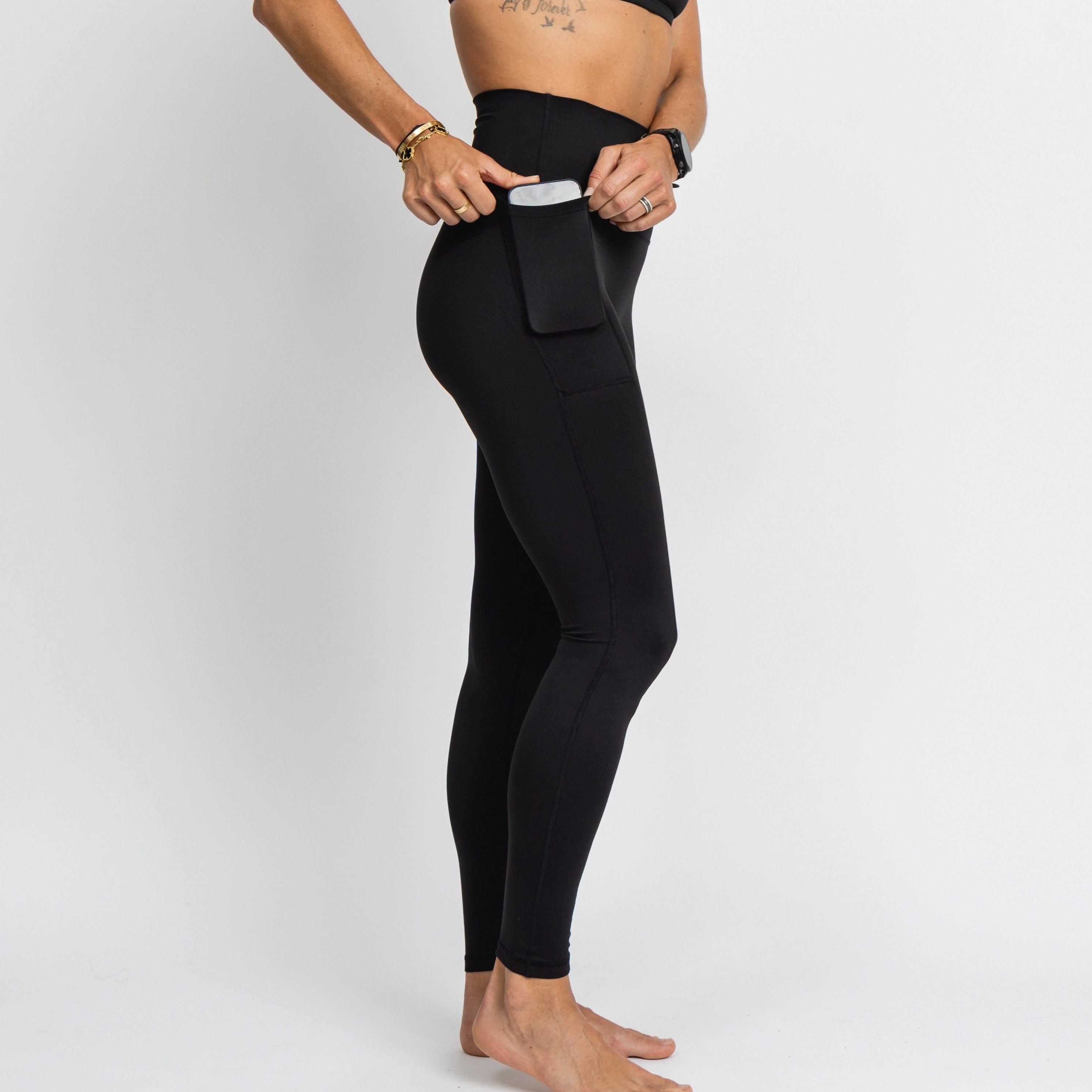 Women's Finesse Leggings With Pockets |  Black