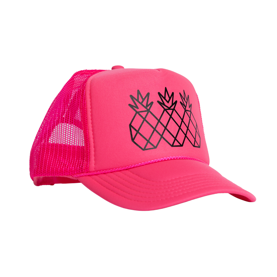 Tres Piñas Classic Trucker Hat | Neon Pink