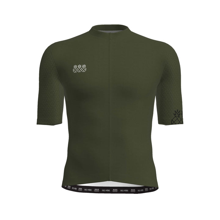Men Olive Green Cycling Jersey