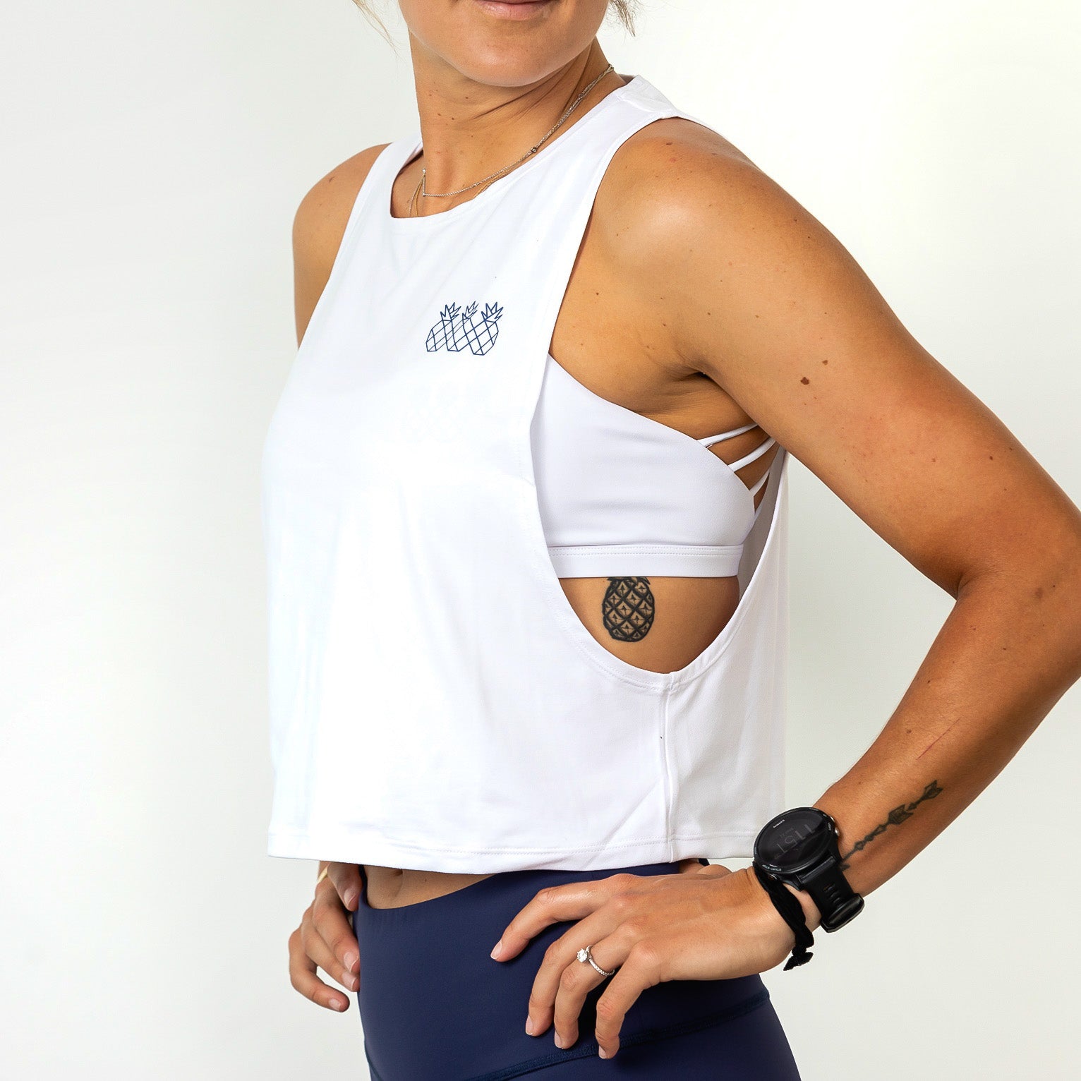 Women's Muscle Tank Crop | Blanco