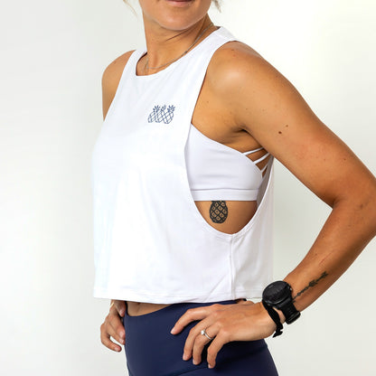 Women's Muscle Tank Crop | Blanco