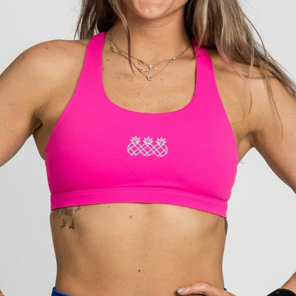 Women's Criss Cross Sports Bra | Hot Pink